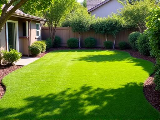 Clean and tidy backyard after a complete yard cleanup